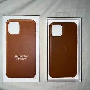 (NEW) official apple leather case saddle brown 11 pro